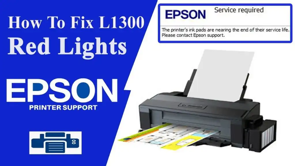 How to Reset Epson L1300 Printer Waste Ink Pad Counter